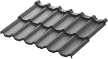 Модульная металлическая черепица АкваСистем / Aqua System, Стокгольм, Rooftop Бархат (матовый) 0,5мм, RAL7016 тёмно-серый